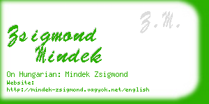 zsigmond mindek business card